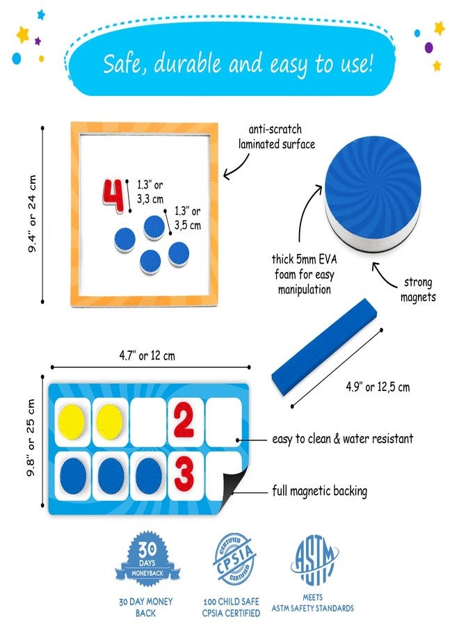 Simply magic 84 PCS Magnetic Number Bonds & Magnetic Ten Frames Set - Jumbo 10 Frames for Classroom, Numbers for Whiteboard, Math Counters Math Manipulatives, Classroom Must Haves - Simply Magic - Image 4